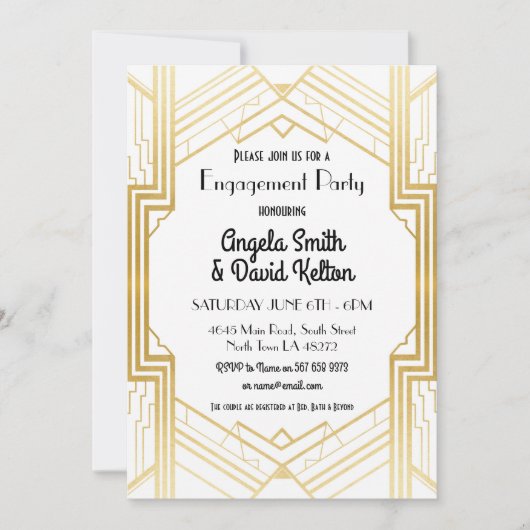 Invitation Les années 1920 de Gatsby d'invitations de (Devant)