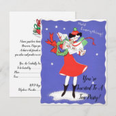 Invitation les années 1950 ont inspiré l'invitation de thé de (Devant / Derrière)