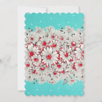 les années 50 Vintage frontière Imprimer Daisis In