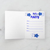 Invitation les années 70 avec boule disco et arc e (Intérieur)