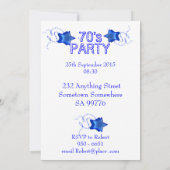 Invitation les années 70 avec boule disco et arc e (Dos)