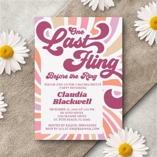 Invitation les années 70 Bachelorette
