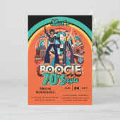 Invitation les années 70 Boogie Retro Disco Danser Bride Bach (Debout devant)