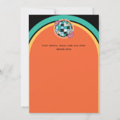 Invitation les années 70 Boogie Retro Disco Danser Bride Bach (Dos)