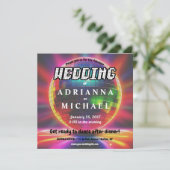 Invitation les années 70 Disco Ball Retro Nostalgia Faire-par (Debout devant)