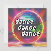 Invitation les années 70 Disco Ball Retro Nostalgia Faire-par (Dos)