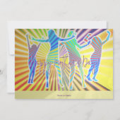 Invitation les années 70 Disco Retro Script Dîner de fête des (Dos)