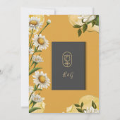 Invitation les années 70 Retro Daisy Mariage - terracotta ora (Dos)