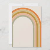 Invitation les années 70 Retro Rainbow Super fête d'anniversa (Dos)