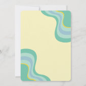 Invitation les années 70 Retro Super fêtes marguerites Jaune (Dos)