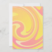 Invitation Les années 70 rose Super rétro + perruques Abstrai (Dos)