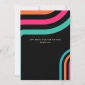 Invitation les années 70 soirée d'anniversaire Boogie Retro D (Dos)