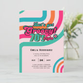 Invitation les années 70 soirée d'anniversaire Boogie Retro D (Debout devant)