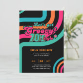 Invitation les années 70 soirée d'anniversaire Boogie Retro D (Debout devant)