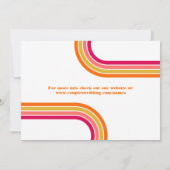 Invitation les années 70 Style Bright Orange Rose Retro Maria (Dos)