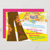 Invitation les années 70 Thème Super Bell Bas Parti de retrai (Devant / Derrière)