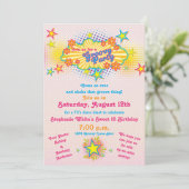 Invitation les années 70 Thème Super Disco Sweet 16 Anniversa (Debout devant)