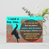 Invitation les années 80 Boombox/invitation ancing de partie (Debout devant)