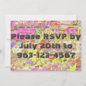 Invitation les années 80 Boombox/invitation ancing de partie (Dos)