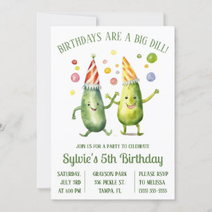 Invitation Les anniversaires sont un Big Dill ! Pickle fête d