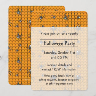 Invitation Les araignées sur l'invitation de la fête de parad