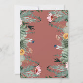 Invitation Les arbres botaniques verts rustiques Fête de l'ma (Dos)