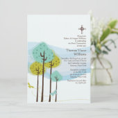 Invitation Les arbres de l'invitation religieuse du pré (Debout devant)