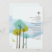 Invitation Les arbres de l'invitation religieuse du pré (Devant / Derrière)