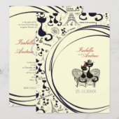 Invitation Les Aristochats Noirs - passion française (Devant / Derrière)