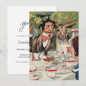 Invitation Les Aventures d'Alice au Pays des Merveilles Thé V (Devant / Derrière)