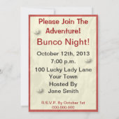 Invitation Les aventures de Bunco Babes (Dos)