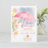 Invitation Les Averses d'Avril Amènent des Fleurs de Mai Para (Debout devant)