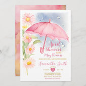 Invitation Les Averses d'Avril Amènent des Fleurs de Mai Para (Devant / Derrière)