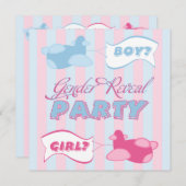 Invitation Les avions et le genre de bannières indiquent la (Devant / Derrière)