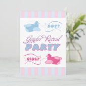 Invitation Les avions et le genre de rayures de bannières (Debout devant)