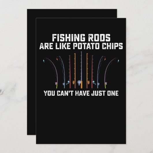 Invitation Les bâtonnets de pêche sont comme des chips de pom (Devant / Derrière)