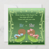 Invitation Les bébés afro-américains dans les pois de pois (Dos)