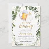 Invitation Les bébés brassent de la verdure Baby shower jumea (Devant)