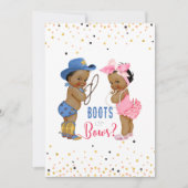 Invitation Les Bébés Ethniques Bottes Ou Bows Révélation De S (Devant)