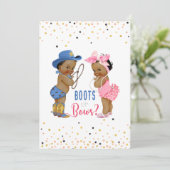 Invitation Les Bébés Ethniques Bottes Ou Bows Révélation De S (Debout devant)