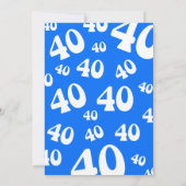 Invitation Les Big Four OH! 40 ans Blue (Dos)