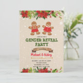 Invitation Les biscuits de pain d'épices de Noël révèlent l'i (Debout devant)