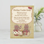 Invitation Les biscuits en pain d'épice, la viande de porc (Debout devant)