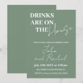 Invitation Les boissons sont sur la maison de la fête de chau (Devant / Derrière)