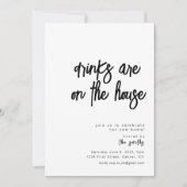 Invitation Les Boissons Sont Sur L'Invitation De La Maison (Devant)