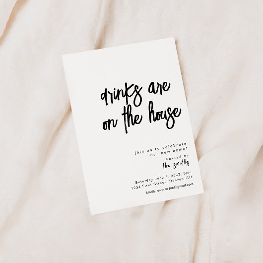 Invitation Les Boissons Sont Sur L'Invitation De La Maison