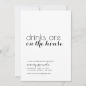 Invitation Les boissons sont sur l'Invitation House House Hou (Devant)