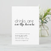Invitation Les boissons sont sur l'Invitation House House Hou (Debout devant)