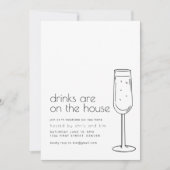 Invitation Les boissons sont sur l'Invitation House House Hou (Devant)