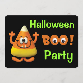 Invitation Les bonbons au maïs Halloween huent la partie